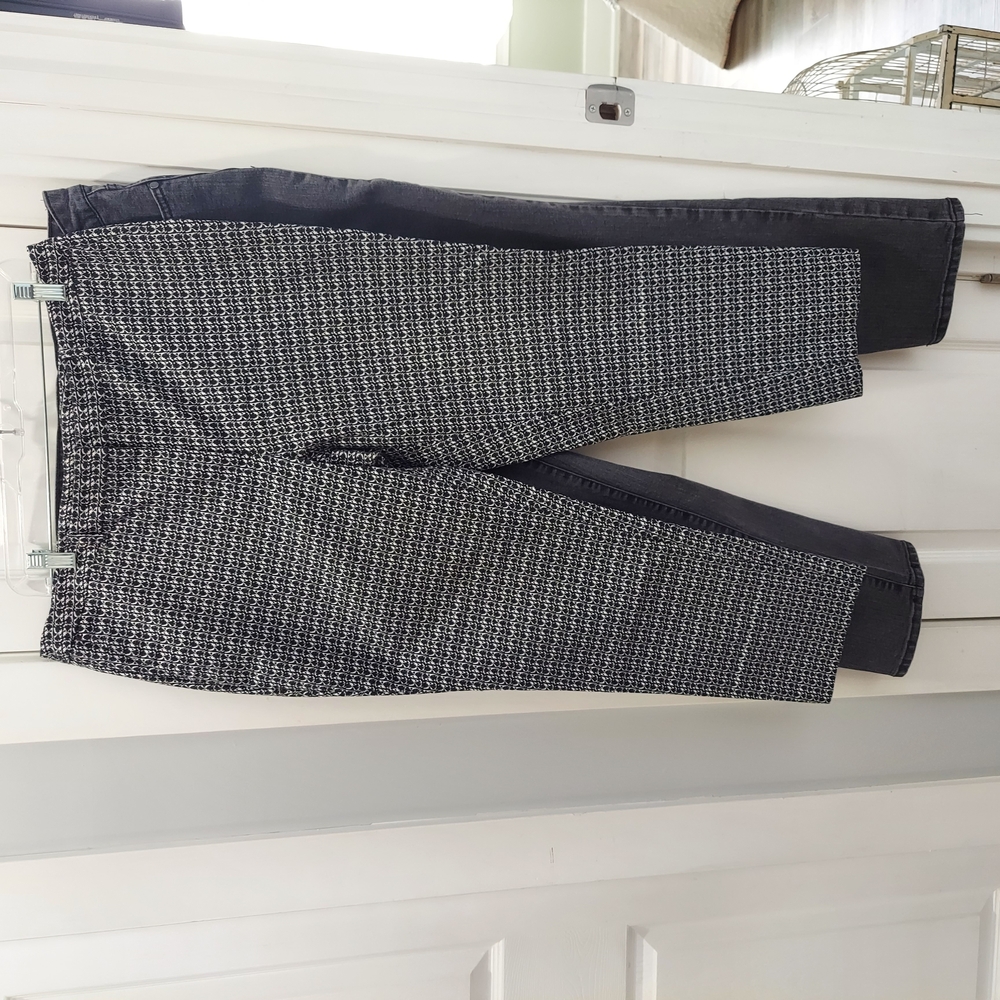 Covington Womans Black&White Pants Size 14, 1 Pair Bandolino Black Jeans Size 14